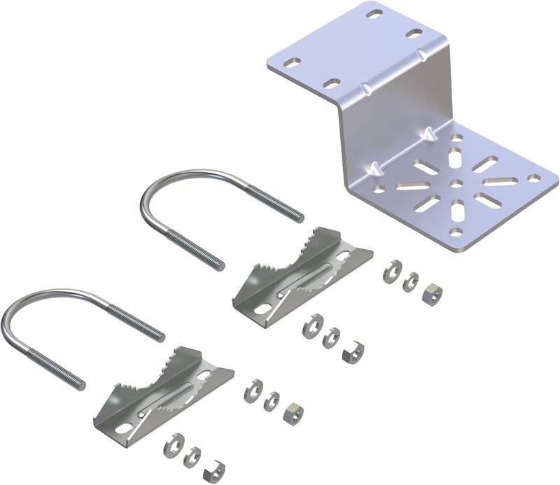 Aimeboost Pole Mount Bracket Anti Vibration Antenna Mount Hardware Accessories [ Without The Pole ] for Outside Home Antenna Pole Holder Antenna Pole Mount Kits - Image 4